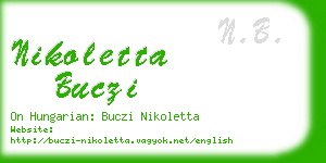 nikoletta buczi business card